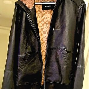 Coach Leather Jacket Black Men's size medium